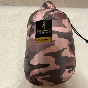 Browning women’s down coat in a bag. Super nice, never worn. Pink and gray camo.